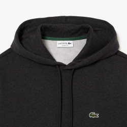 Худи Lacoste Fleece тёмно-серое