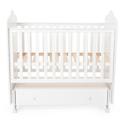 Детская кроватка Vikalex Мишкина Компания маятник, колесо белый