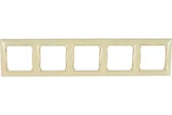 Рамка Legrand Valena 5-постовая слоновая кость 06607