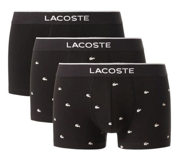 Мужские спортивные боксеры Lacoste Stretch Cotton Trunks 3P - black
