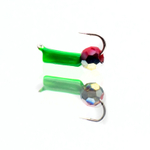 Мормышка True Weight "Гвоздешарик", Зеленый, шарик многогранный Красный