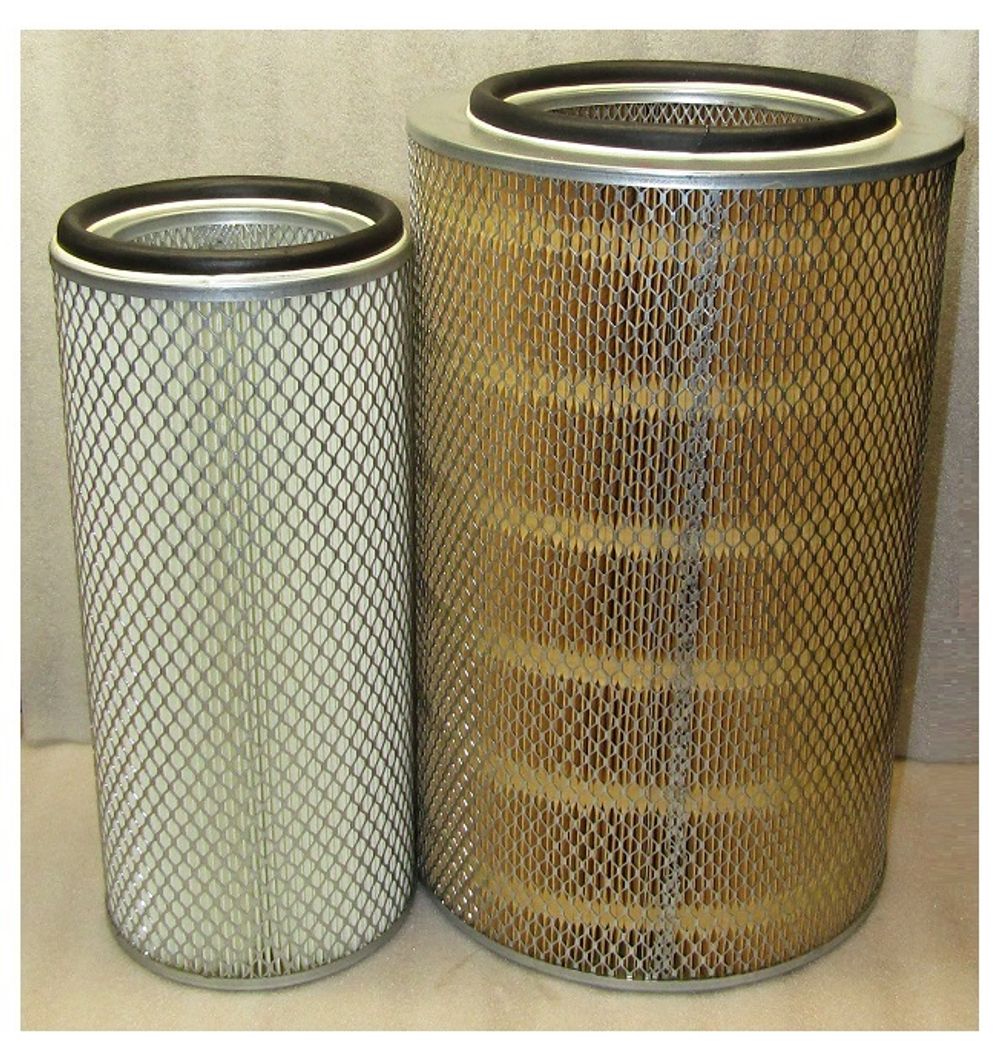 Фильтр воздушный цилиндрический двойной (Ф1-260х106х410/Ф2-160х106х360) SDEC SC7H250D2;TDS 168 6LTE/Air filter