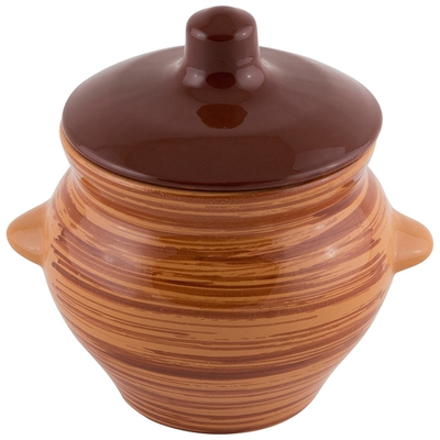 Горшок для запекания 0,5л с ручками "Полосы"