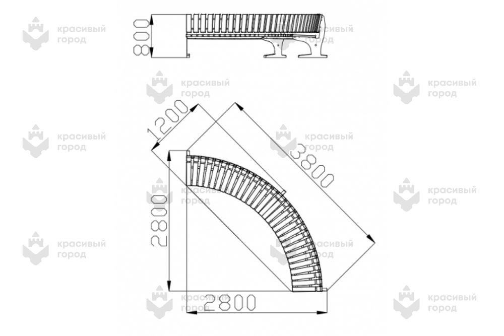 Диван Планер на металлическом основании тип-2
