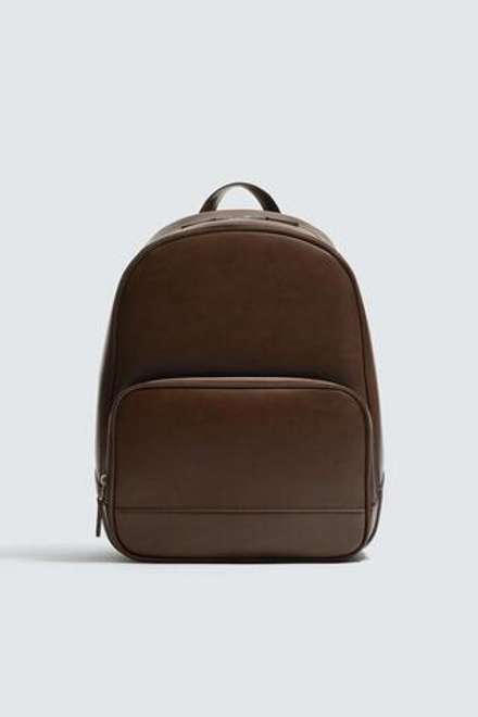 ZARA ОДНОТОННЫЙ РЮКЗАК, КОРИЧНЕВЫЙ