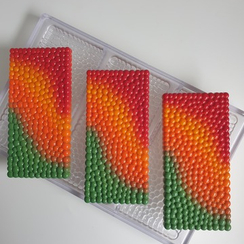 843 | Форма для шоколадных плиток "Пузырьки малые" (275х175 мм)