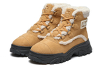 FILA Fila warm, wear-resistant, non-slip, comfortable thick-soled short-tube snow boots women's earthy yellow