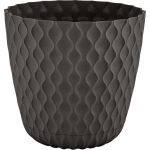 Горшок для цветов InGreen Wave с дренажной сеткой и съемным поддоном 4,7л, D205мм, горьки