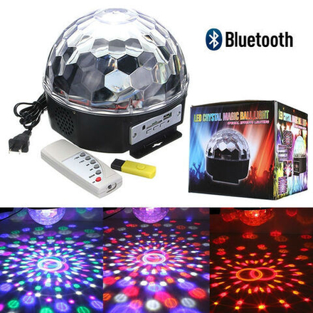 Светодиодный шар MP3 LED Crystal MAGIC BALL LIGHT 18,5 см (пульт ДУ+ USB носитель, Bluetooth)