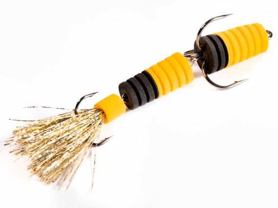 Приманка джиг. LJ PENNON SLOTWORM жел./черн. в блистере