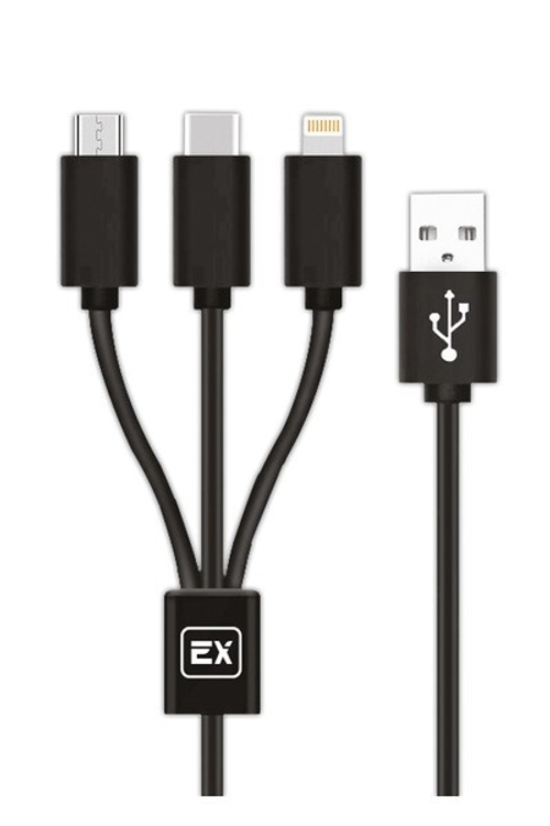 шнур Exployd EX-K-646 USB x microUSB/8Pin/Type 1.2