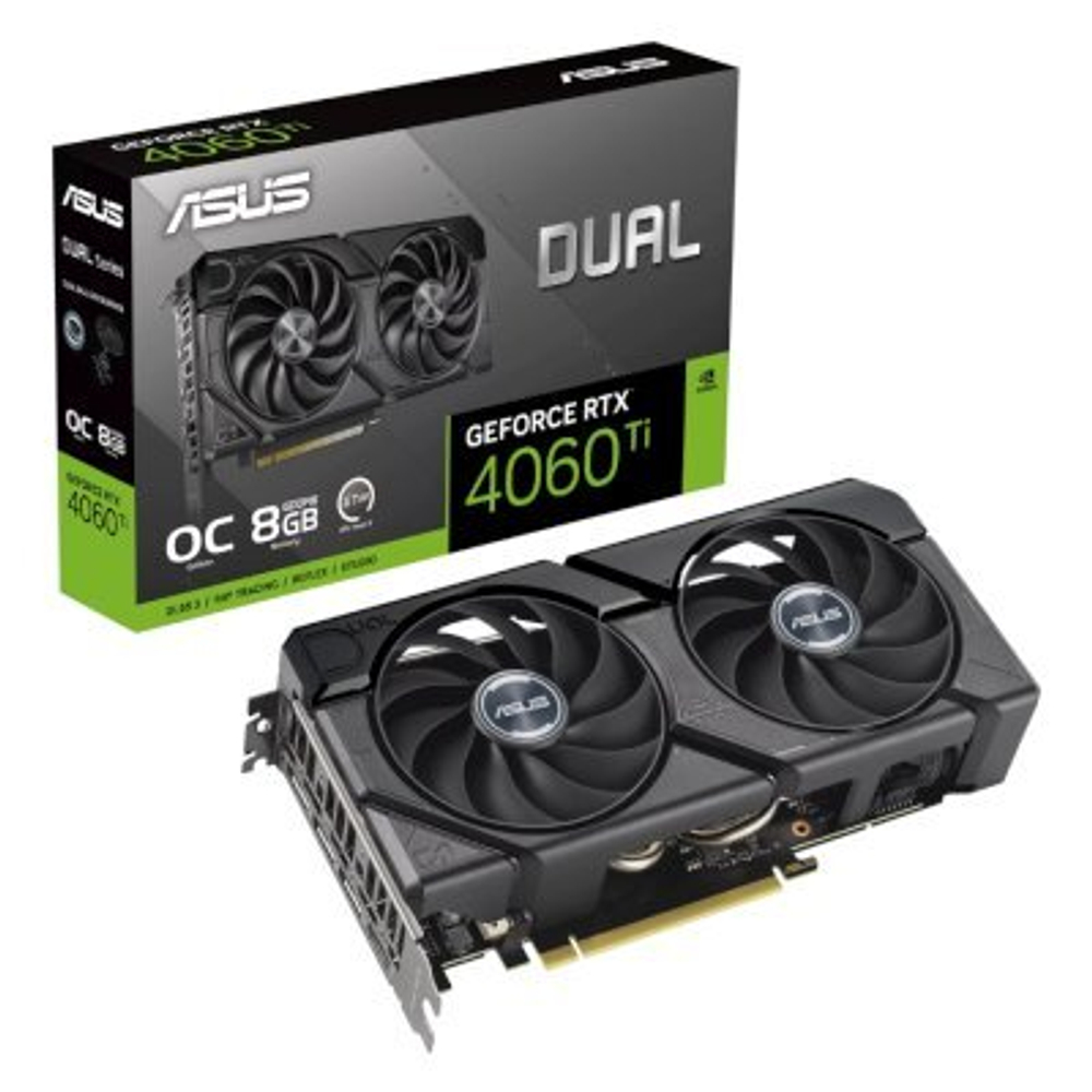 Видеокарта ASUS nVidia GeForce RTX 4060 Ti 8Gb DUAL-RTX4060TI-O8G-EVO