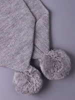 Шарф зимний вязаный с помпонами для детей