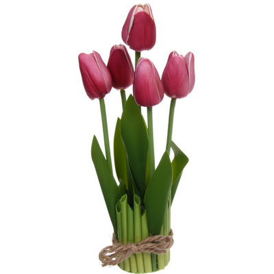 Цветочная композиция «Весенняя рапсодия» 10*26см Тюльпаны фиолетовые