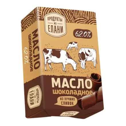 Масло шоколадное 62,0%, Продукты из Елани 180 г.