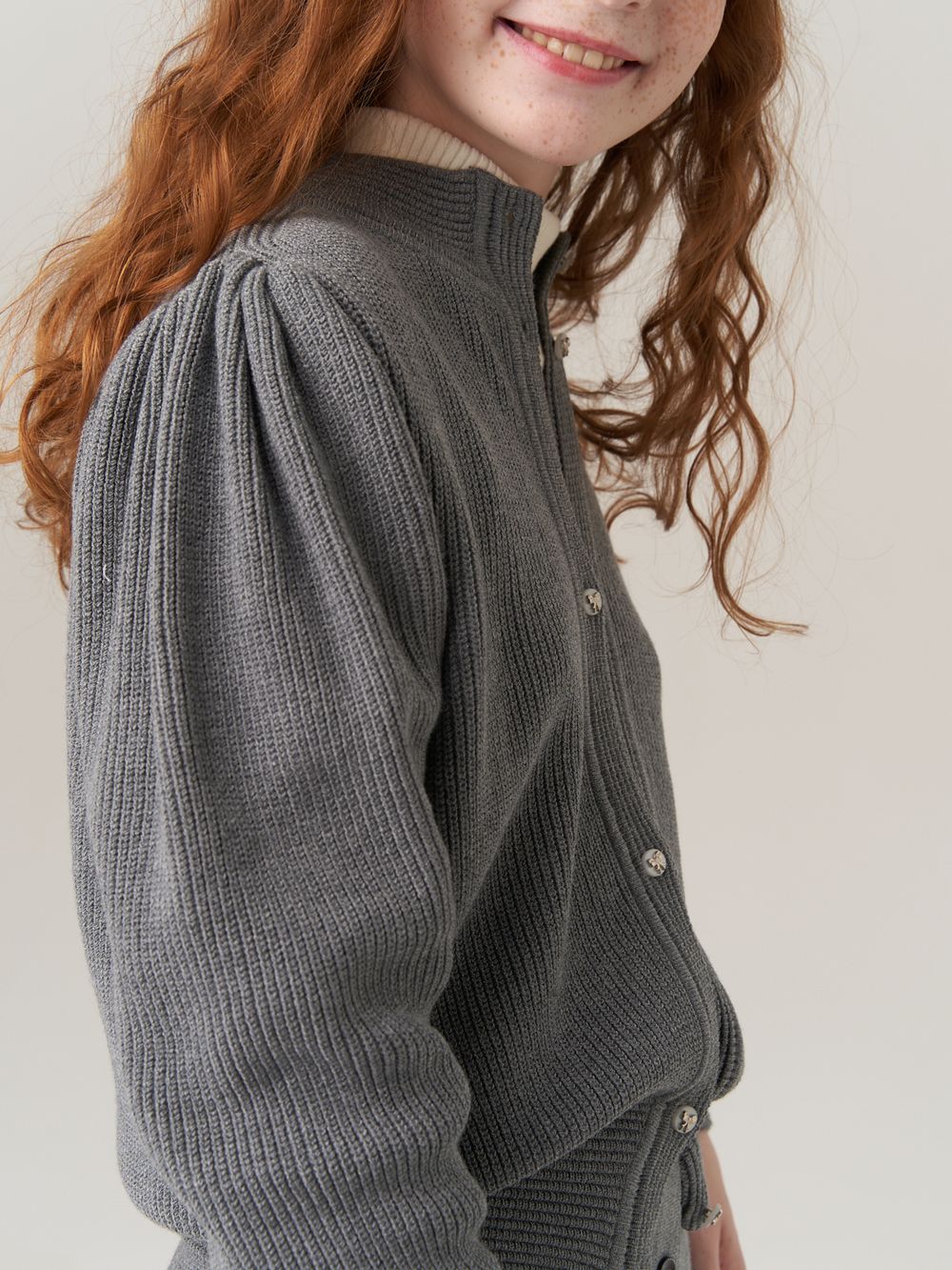 Кардиган для девочки AT1058 серый