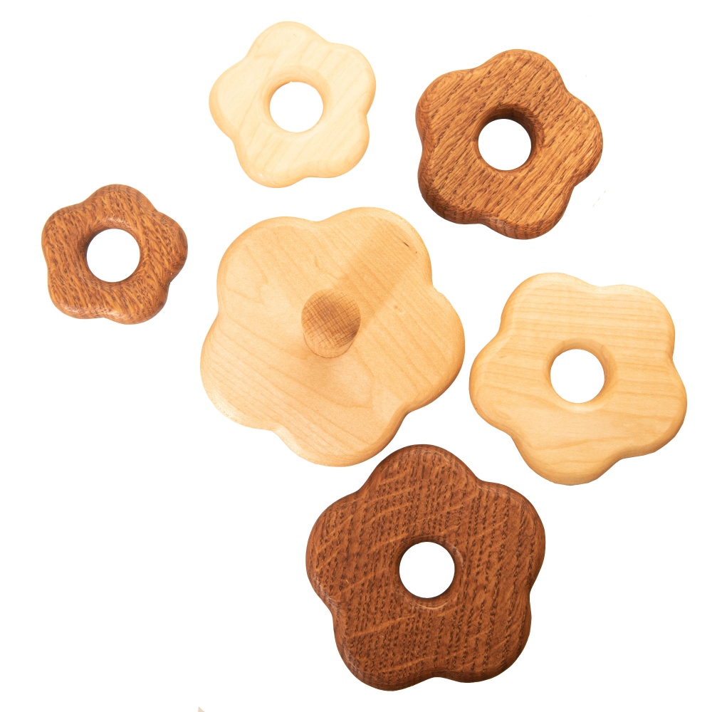 Деревянная пирамидка "Цветочная" Леснушки