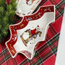 Lenardi 305-193 Глубокое блюдо 28х21.5х4,5см НОВЫЙ ГОД в под.уп.(х24)Фарфор