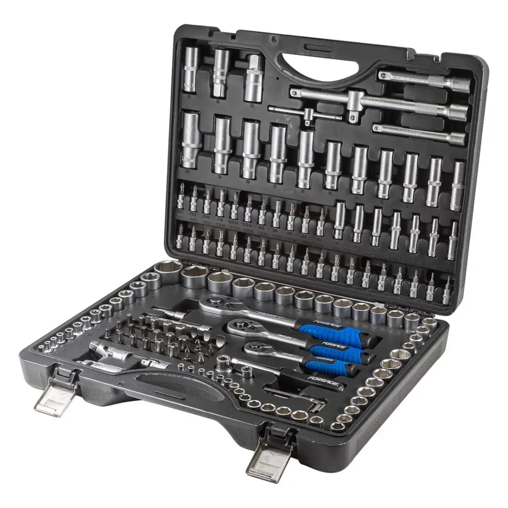 Набор инструмента 150пр. 1/4'',3/8'',1/2''(6-гр.)(4-32мм) Forsage F-41501-5