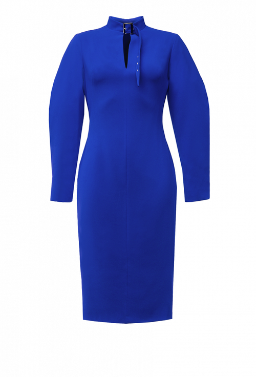 Платье футляр васильковое 18-01-20FW