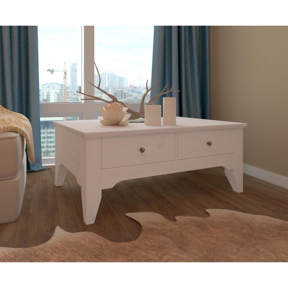 Стол журнальный «Бейли» белый воск