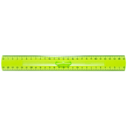 Линейка 25см прозр.цветная, с держателем, европодвес