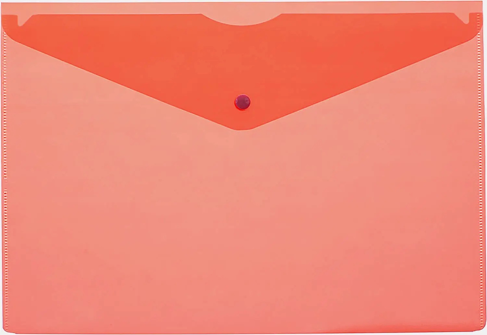 Папка-конверт Магнит А4 на кнопке 140мкм в ассортименте