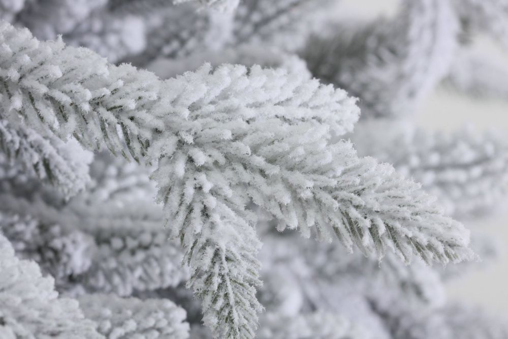 Заснеженная елка «Изумрудная» (Литая хвоя) 270 см / 2,7 м