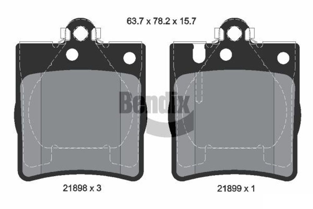BENDIX Braking - BPD1253-BEN - Brake Pad Set, disc brake