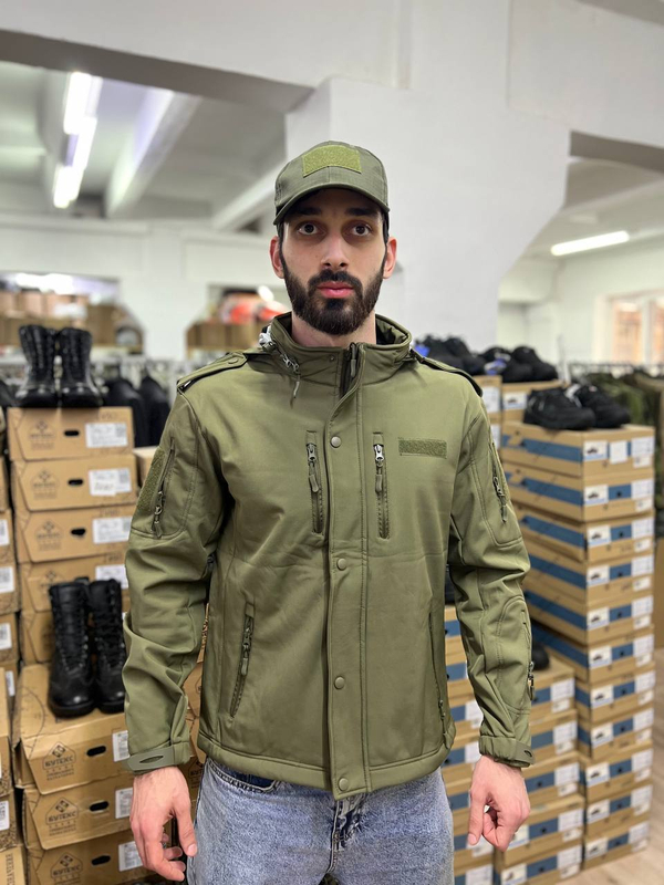 Куртка тактическая softshell олива