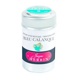Картриджи для ручки Herbin Bleu calanque Аквамарин 6 шт (20114T)