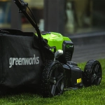 Газонокосилка аккумуляторная Greenworks GD40LM46SP 40В (1 x 8 Ач, ЗУ) нож 46 см, 2506807UH
