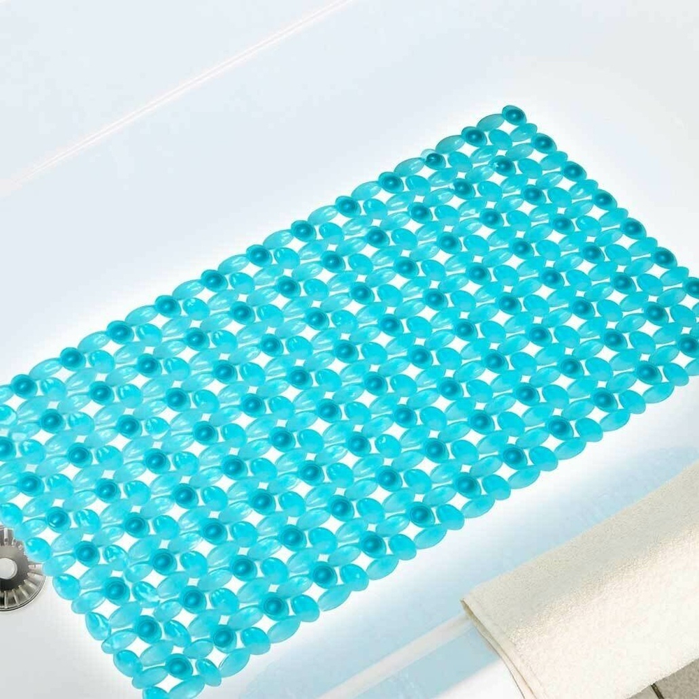 Коврик 67*38см "Мозайка" противоскользящий, голубой