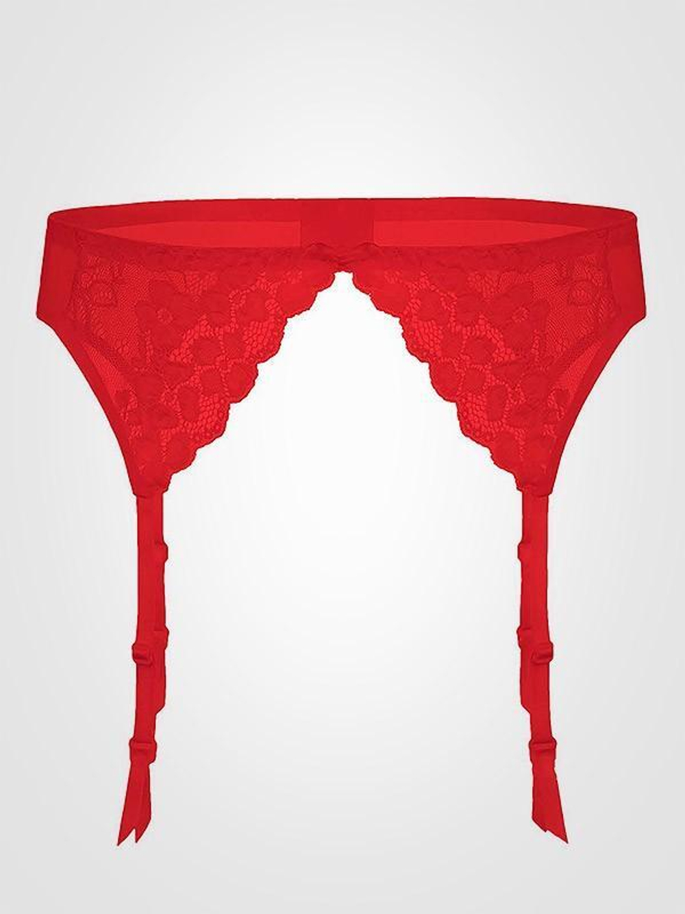 Кружевной пояс Daisy с подтяжками для чулок (Размер: XL) (Цвет: красный)