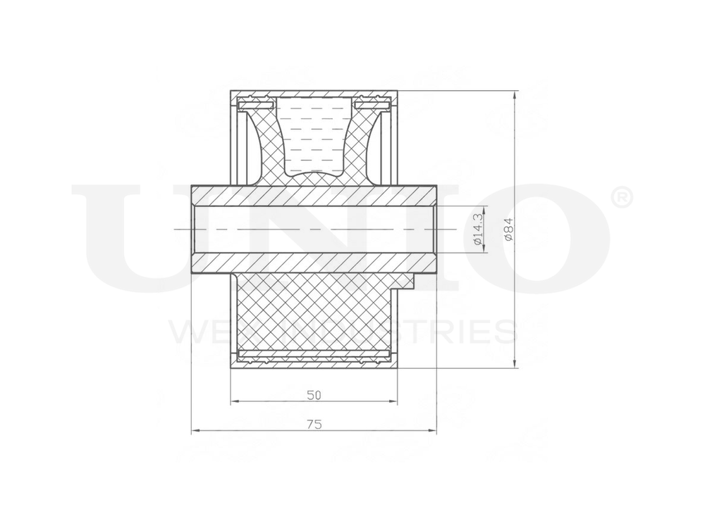 Сайлентблок задний переднего нижнего рычага UNIO RMP-20383