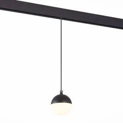 ST358.433.07 Магнитный трековый светильник подвесной Черный LED 1*7W 3000K 520Lm Ra>80 120° IP20 D90 СКАЙЛАЙН 48V