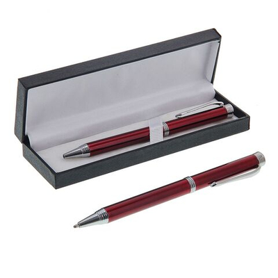 Ручка подарочная, шариковая Директор в кожзам футляре, поворотная