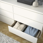 Комод с 6 ящиками - IKEA MALM, 160x78х48 см, белый МАЛЬМ ИКЕА