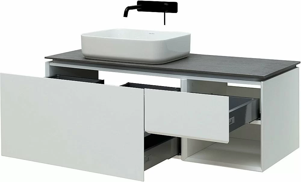 Тумба с раковиной Allen Brau INFINITY 120 1+1 белая матовая