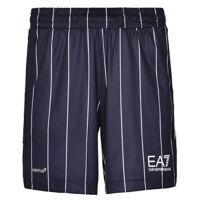 Мужские теннисные шорты EA7 Man Jersey Shorts - blue/white