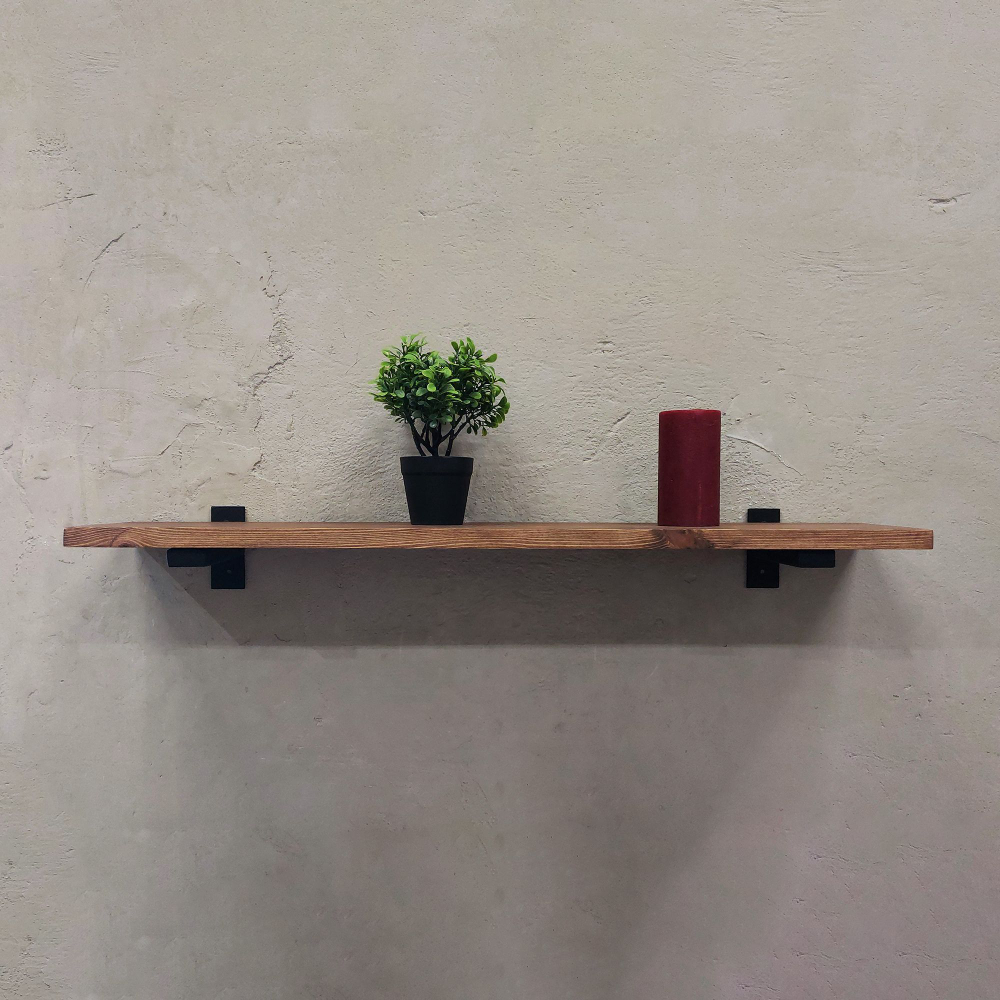 Настенные полки из натурального дерева в стиле Лофт