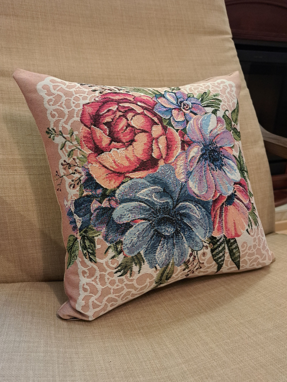 Декоративный гобеленовый чехол для интерьерной подушки Загадка 1 38*38