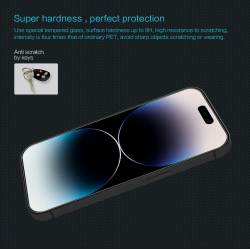 Защитное стекло с прозрачными рамками от Nillkin для iPhone 14 Pro Max, серия H Anti-Explosion Glass Screen Protector