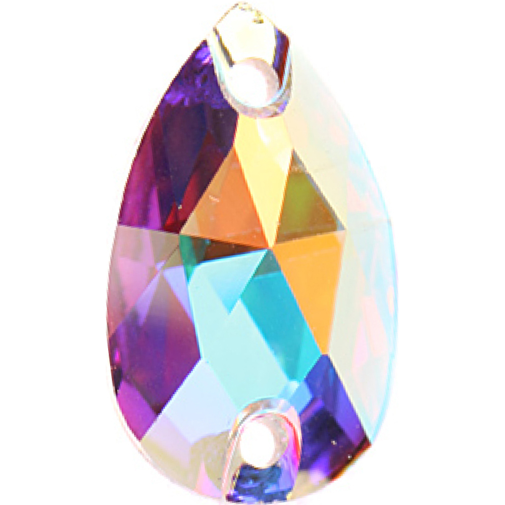 Стразы "Сваровски" Crystal AB 12 х 7 мм, кристалл перламутр (Crystal AB 001), 1 шт.