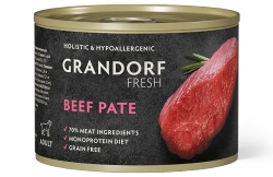 Grandorf Fresh Монопротеиновые консервы из говядины для собак всех пород