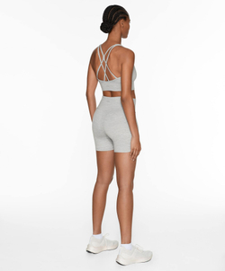 OYSHO Велосипедки Comfortlux с высокой посадкой длиной 10 см, светло-серый меланж