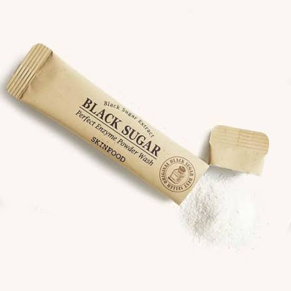 SkinFood Black Sugar Perfect Enzyme Powder Wash энзимная пудра очищающая с черным сахаром
