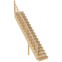 Лестница на второй этаж К-020у с подступенками