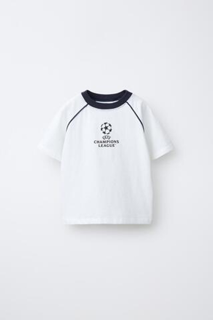 ZARA ФУТБОЛКА С ПРИНТОМ UEFA CHAMPIONS LEAGUE ®, БЕЛЫЙ