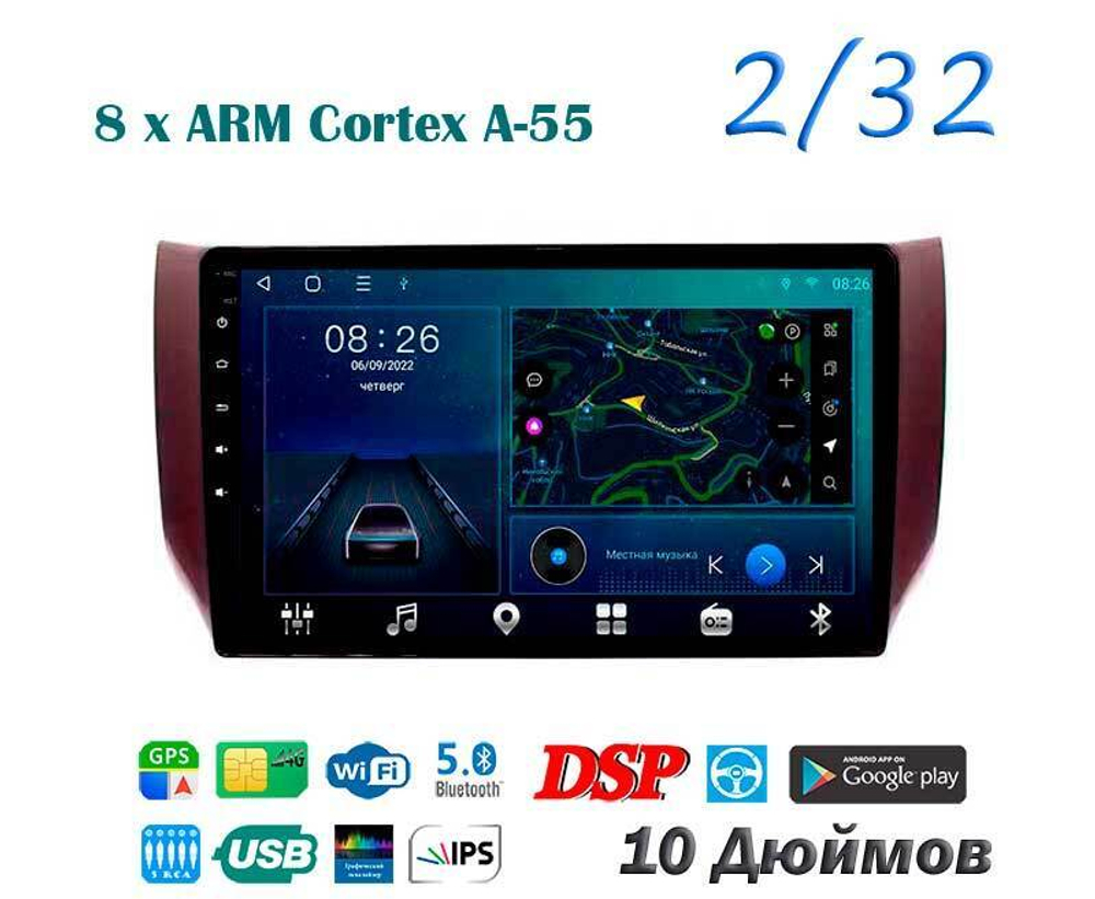 Topway TS18 2+32GB 8 ядер для Nissan Bluebird, Sentra, Tiida 2014-2020